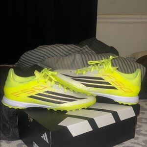 adidas High-Visibility Yellow Turf Soccer Shoes